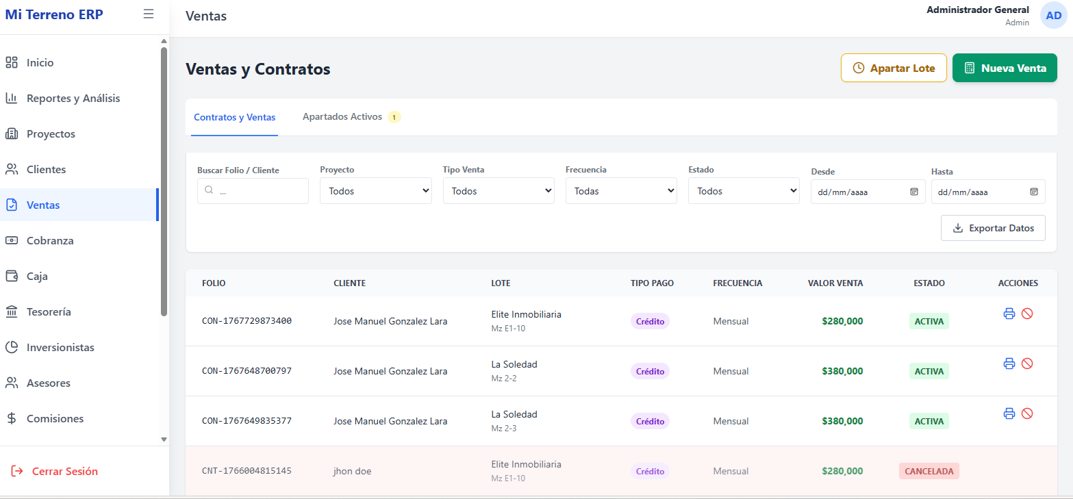Interfaz del Sistema 3